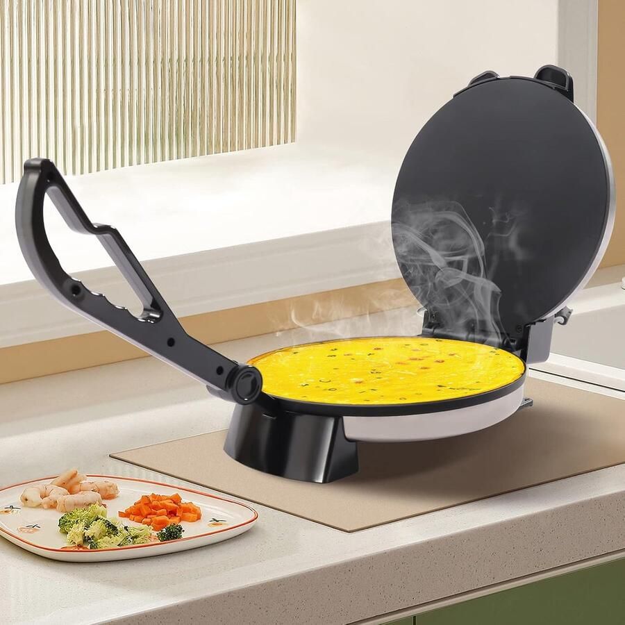 Maker elektrisch Chapati-apparaat tortillapers papapad tacos maker dubbelzijdig 1500 W roestvrij staal anti-aanbak tacopers