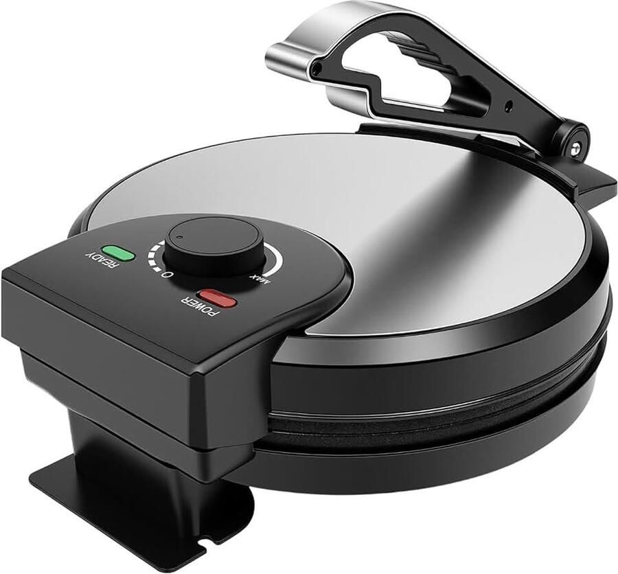 Maker Elektrische Chapati tortilla-persmaker dubbelzijdige verwarming roestvrij staal crêpesmaker voor chapati tortilla flatbrood 1200 W