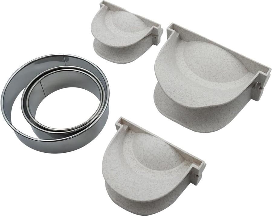Maker Pie Maker Set met ronde deegsnijder Ravioli Maker klein 7 cm medium 8 cm groot 11 cm Geschikt voor thuiskeuken catering