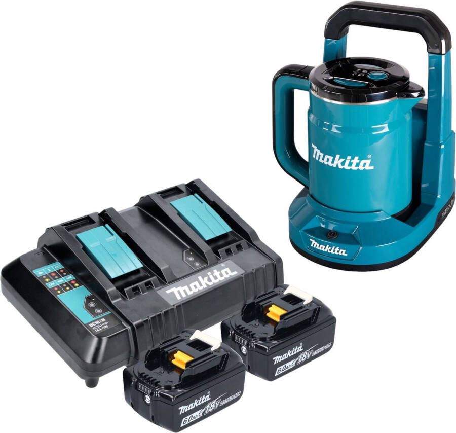 Makita DKT 360 CG2 accuketel 36 V ( 2x 18 V ) 0 8 L + 2x accu 6.0 Ah + dubbele lader