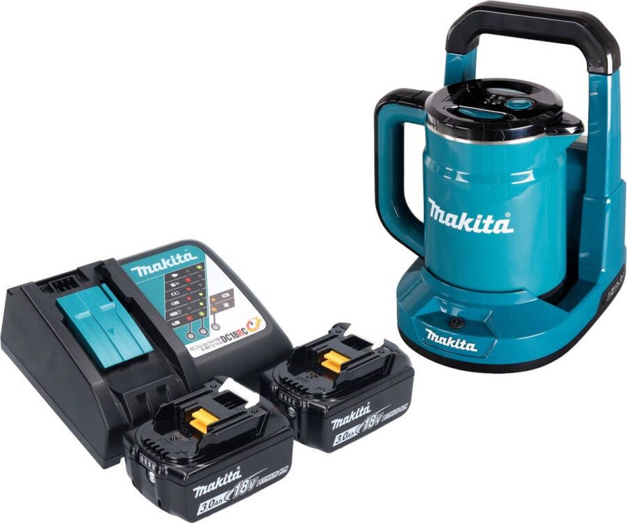 Makita DKT 360 RF2 accuketel 36 V ( 2x 18 V ) 0 8 L + 2x accu 3.0 Ah + lader