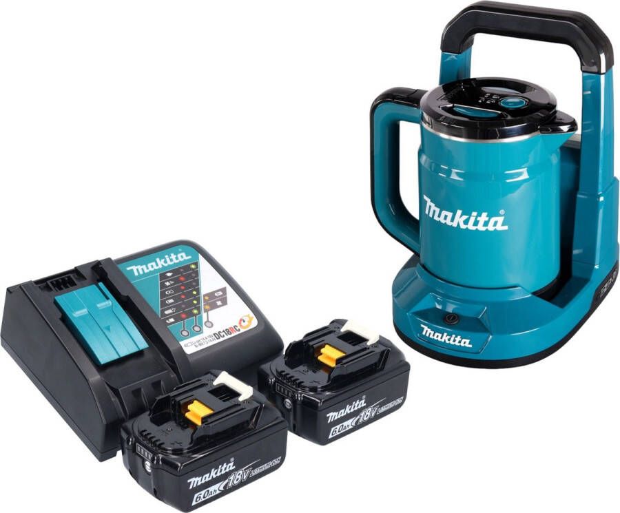 Makita DKT 360 RG2 accuketel 36 V ( 2x 18 V ) 0 8 L + 2x accu 6.0 Ah + lader