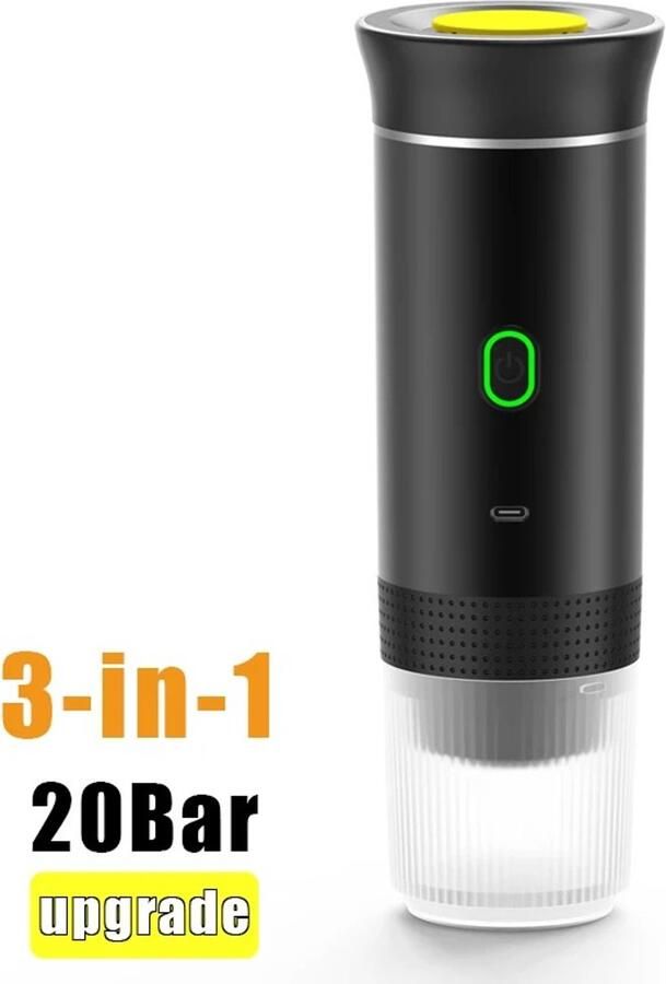 MakkelijkMooi Draagbare Koffiemachine 2-in-1 Serie Koffiezetapparaat Koffiecups Espressomachine Compact Design Voor Thuis & Outdoor Eenvoudig Schoonmaken