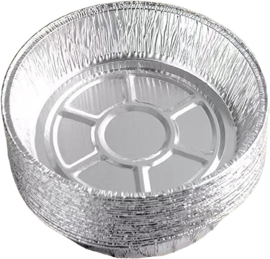 Luchtfriteuse Voeringen Aluminiumfolie Bakjes Moeiteloos Koken Oliebestendig Wegwerp 50 Stuks Veelkleurig