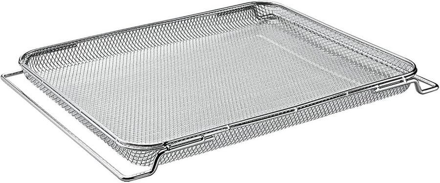 Airfryer Mand Bakrek Accessoire Gezond Koken Roestvrij Staal 42x29 cm Zilver