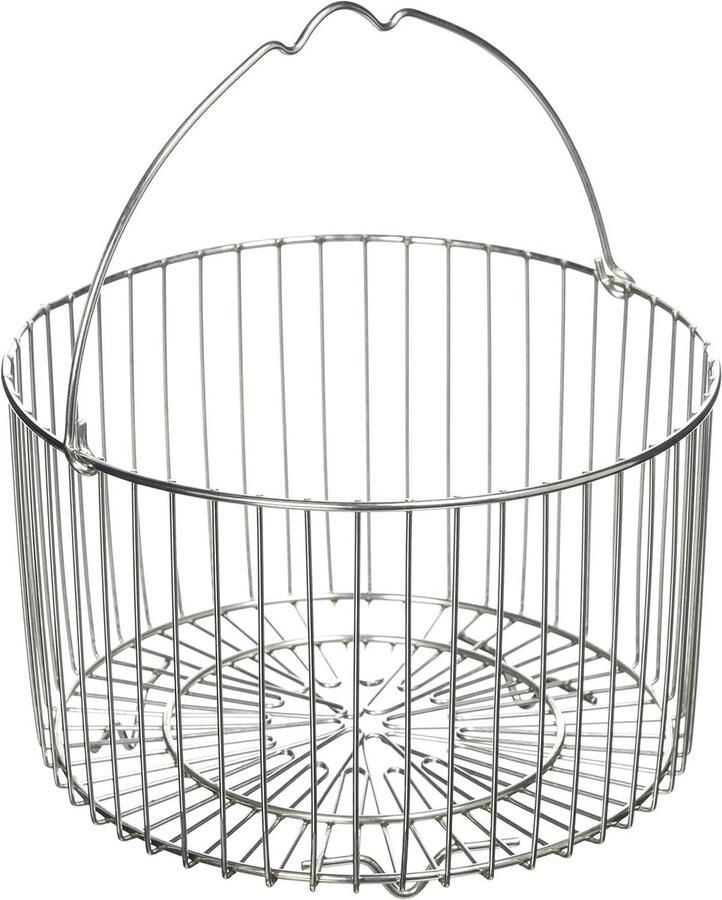 Mand voor Snelkookpan Stoommand RVS Gezond Koken Roestvrij Staal 18 cm Zilver