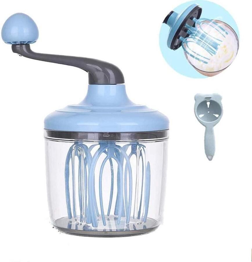 Manual Egg Beater Mixer Hand Crushed Egg Cream Beat Kitchen Baking Supply Multifunctional Manual Egg Beater Premium Quality 1100ml B