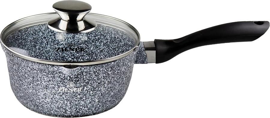 Marmeren braadpan Antiaanbakpan Gezond koken Gegoten aluminium 19 liter 18 cm Grijs