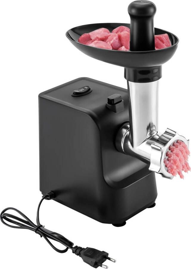MartiCo Gehaktmolen Vleesmolen Worstenmaker Roestvrijstaal 2 5kg min 1000W Zwart