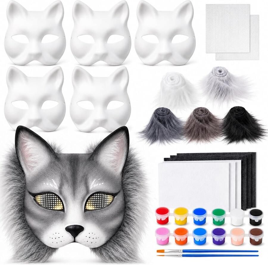 Mask Kattenmasker dier kat masker 6 stuks
