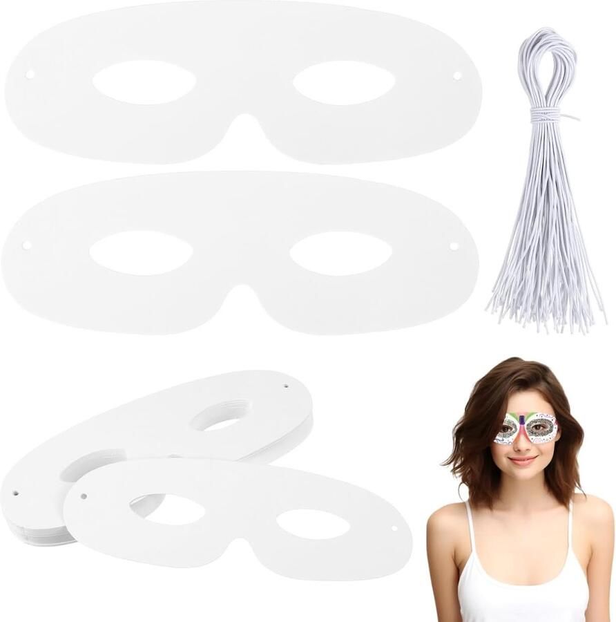 Maskers lege maskerademaskers voor Halloween knutselmaterialen om te beschilderen en vorm te geven creatieve papieren maskers voor handwerk voor feestjes