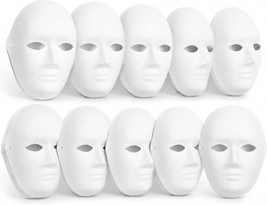 Maskers doe-het-zelf maskers van papier om te schilderen