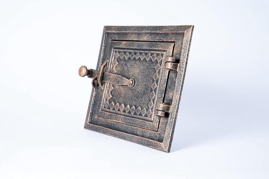 Massieve Koperen Gietijzeren Ovendeur voor Pizza- en Broodovens Incl. Deurslot