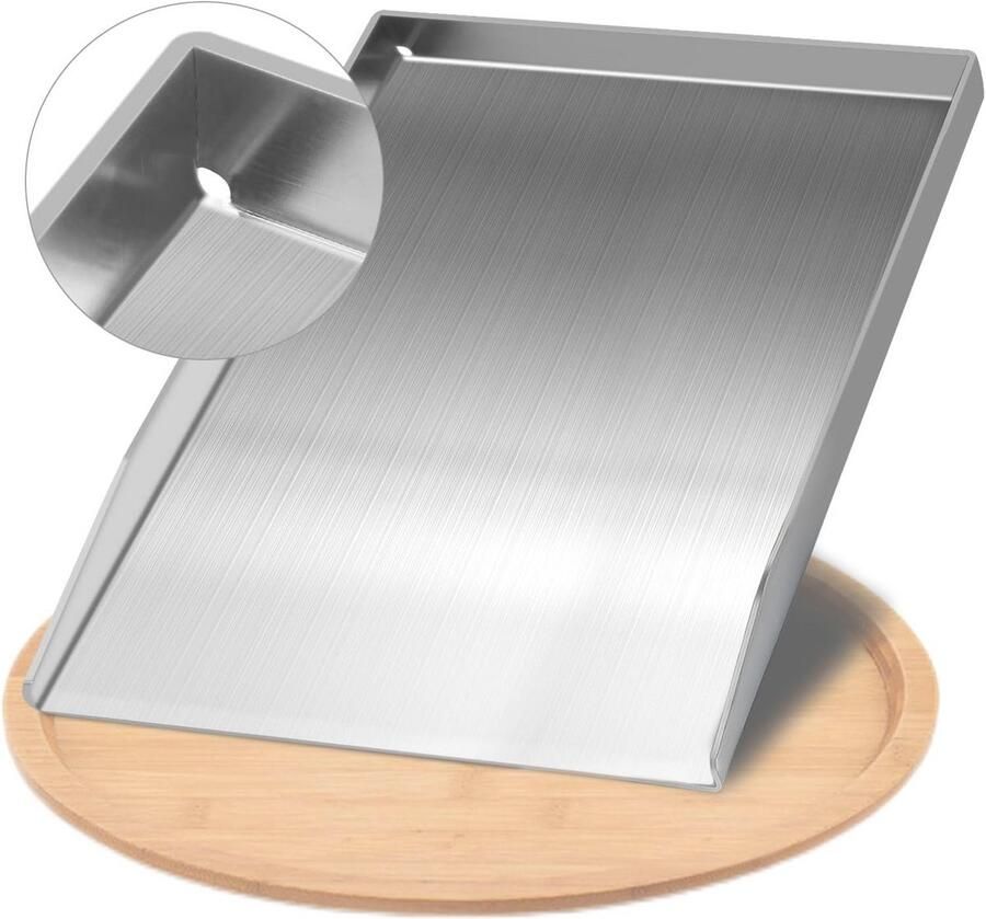 Massieve plancha grillplaat 28 x 20 cm voor gas- en kolengrill BBQ-accessoires