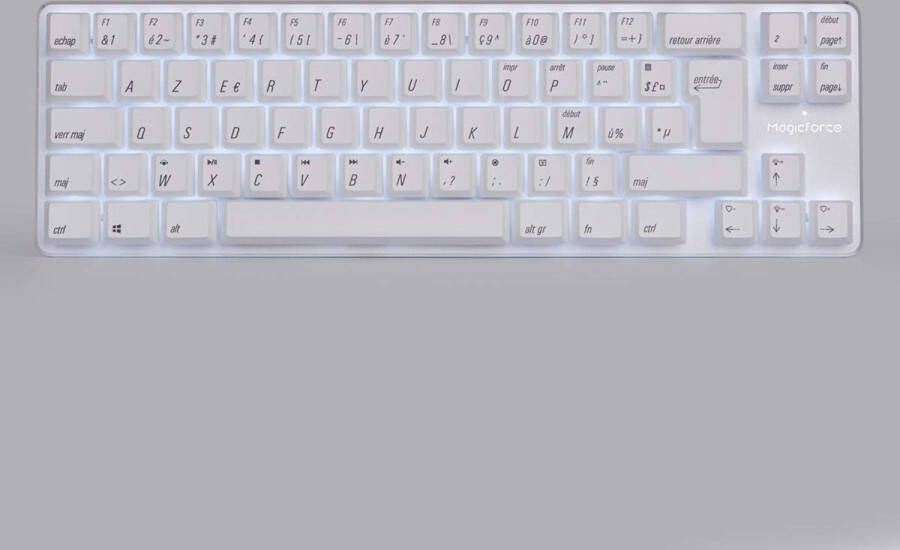 Mechanisch Gaming Toetsenbord met PBT Keycaps en Gateron Blue 69 Toetsen FR AZERTY Lay-out Achtergrondverlichting