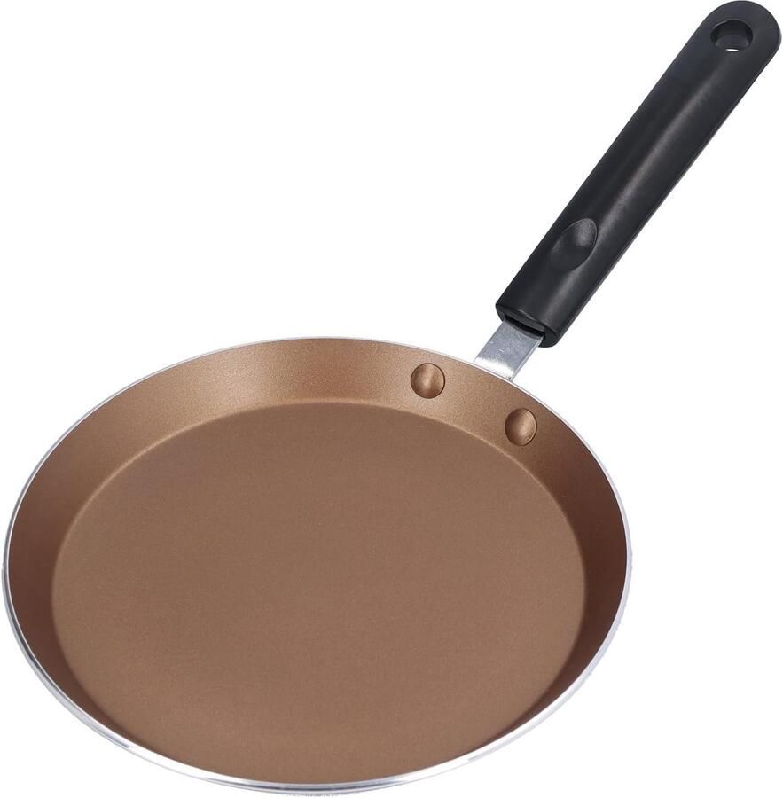 Medische steen koekenpan Pannenkoekpan platte bodem Lekker koken Anti-aanbaklaag krasbestendig 18 cm Goud