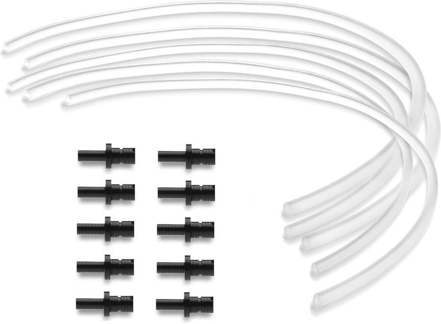 Melkbuis Accessoireset Melksysteem Onderdelen Koffiezetapparaat Onderhoud Voedselveilig Siliconen 5 Stuks 36cm Zwart