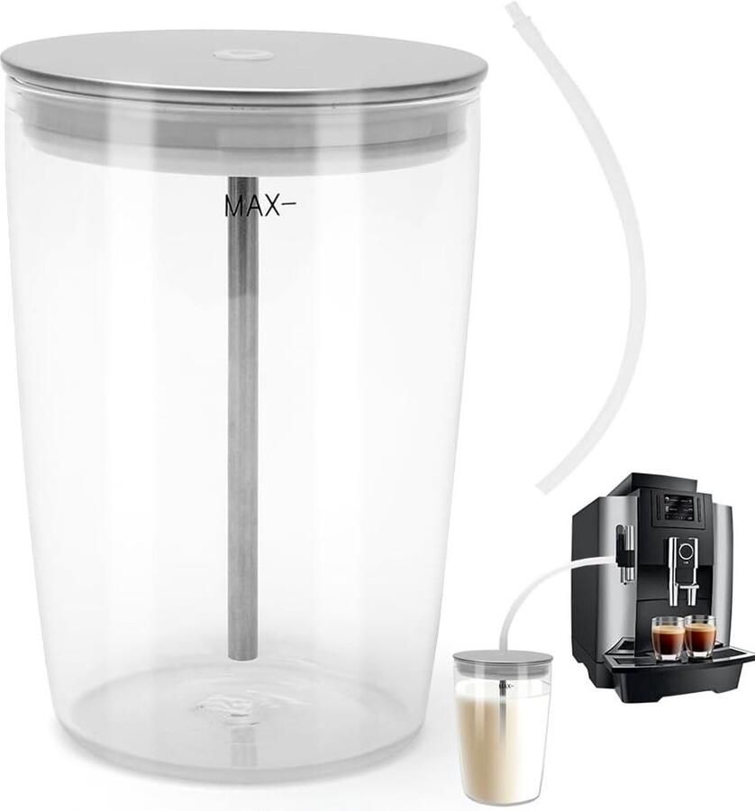 Melkcontainer 0.5 L voor volautomatische koffiemachines Perfect voor E8 Z10 en E6 ideaal voor koffie en cappuccino