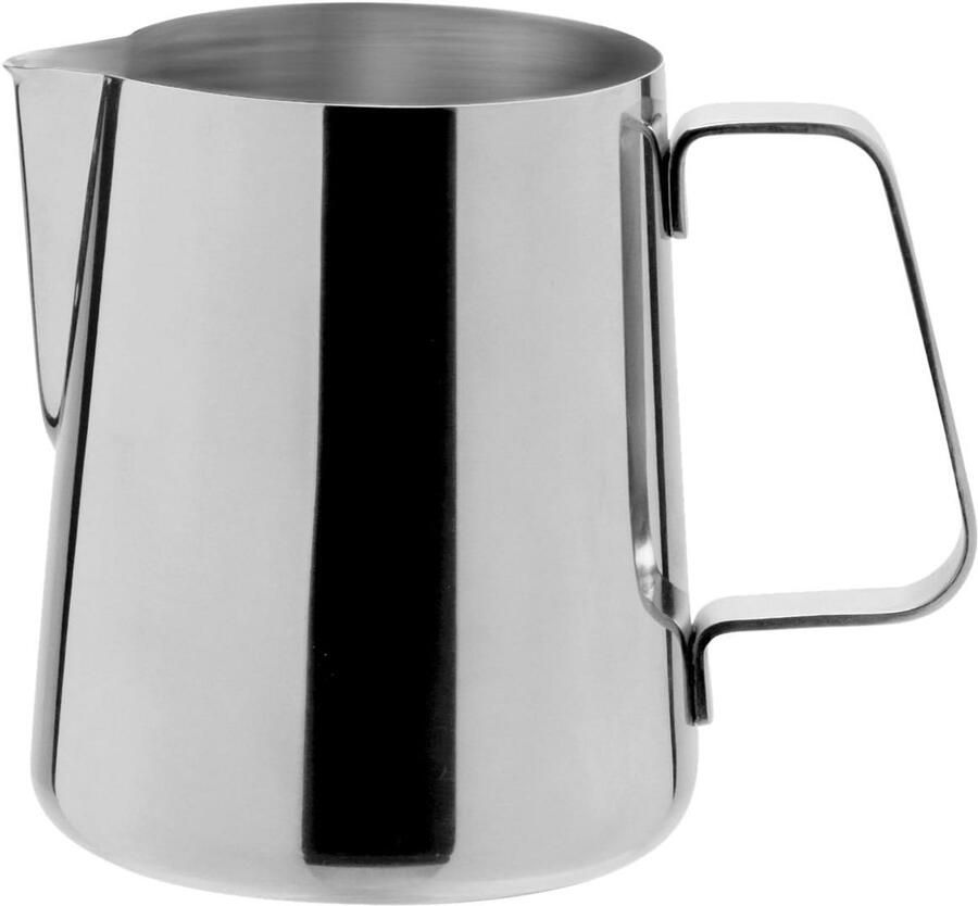 Melkkan Roestvrij Staal Opschuimkan Koffie Bereiden Vaatwasserbestendig 100 cl Zilverkleurig