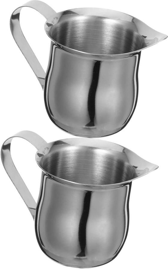 Melkkan RVS Opschuimbeker Koffie Latte Art Maken Slank Ontwerp 1 Centiliter Zilver