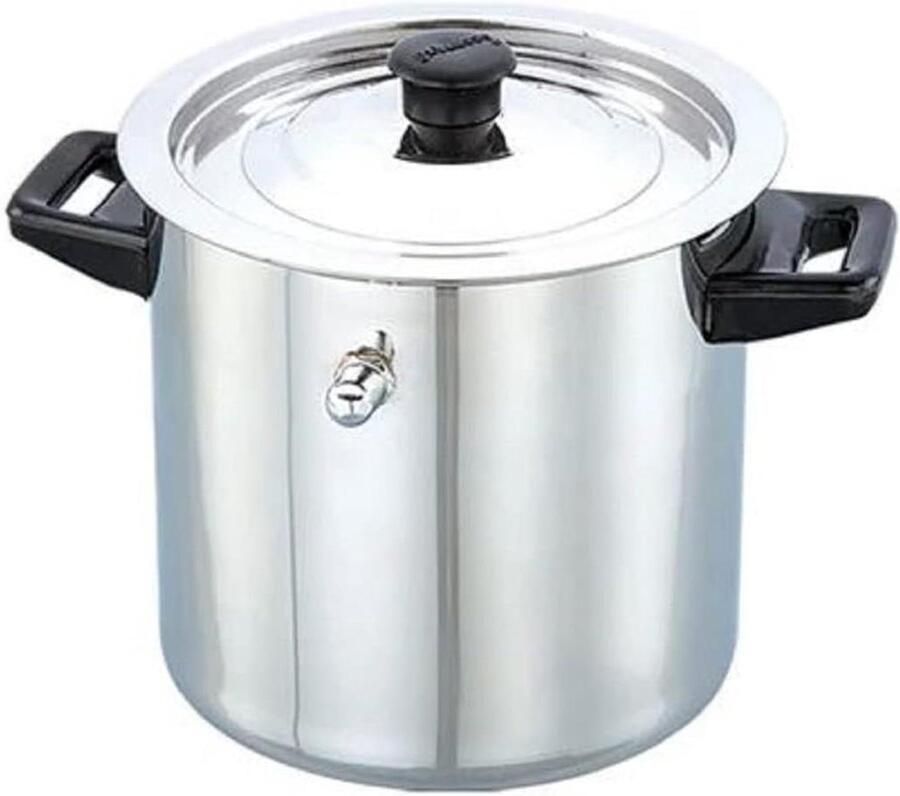 Melkkoker RVS Melkpan Steelpan Melk Verwarmen Dubbelwandig 2.5 Liter Zilver