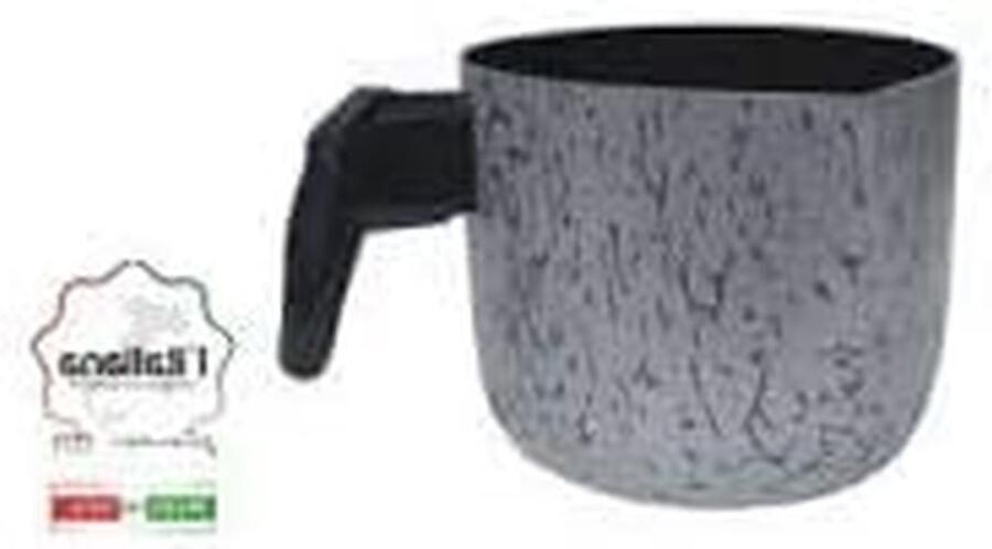 Melkkoker Steelpan Melk Verwarmen Antiaanbaklaag 12 cm Zwart