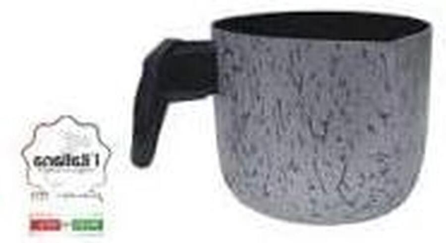 Melkkoker Steelpan Melk Verwarmen Antiaanbaklaag 12 cm Zwart