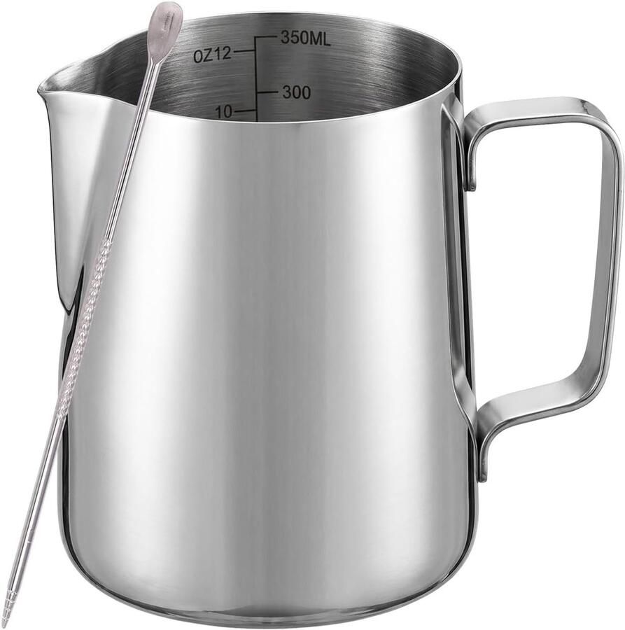 Melkopschuimer 350 ml roestvrij staal 304 met latte art pen perfect voor cappuccino ShopVlot
