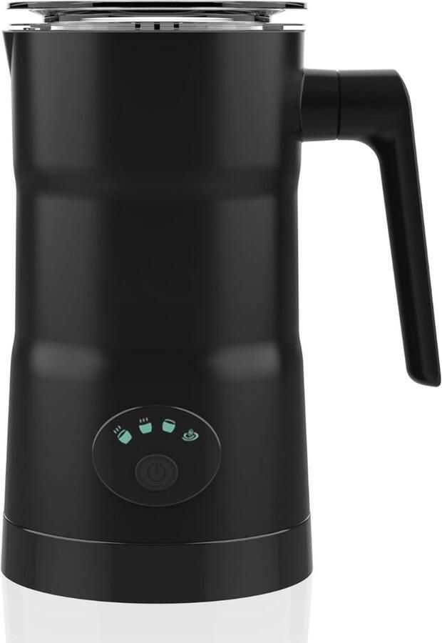 Melkopschuimer 4-in-1 350 ml Melkopschuimer Met schenktuit Vaatwasmachinebestendig Zwart