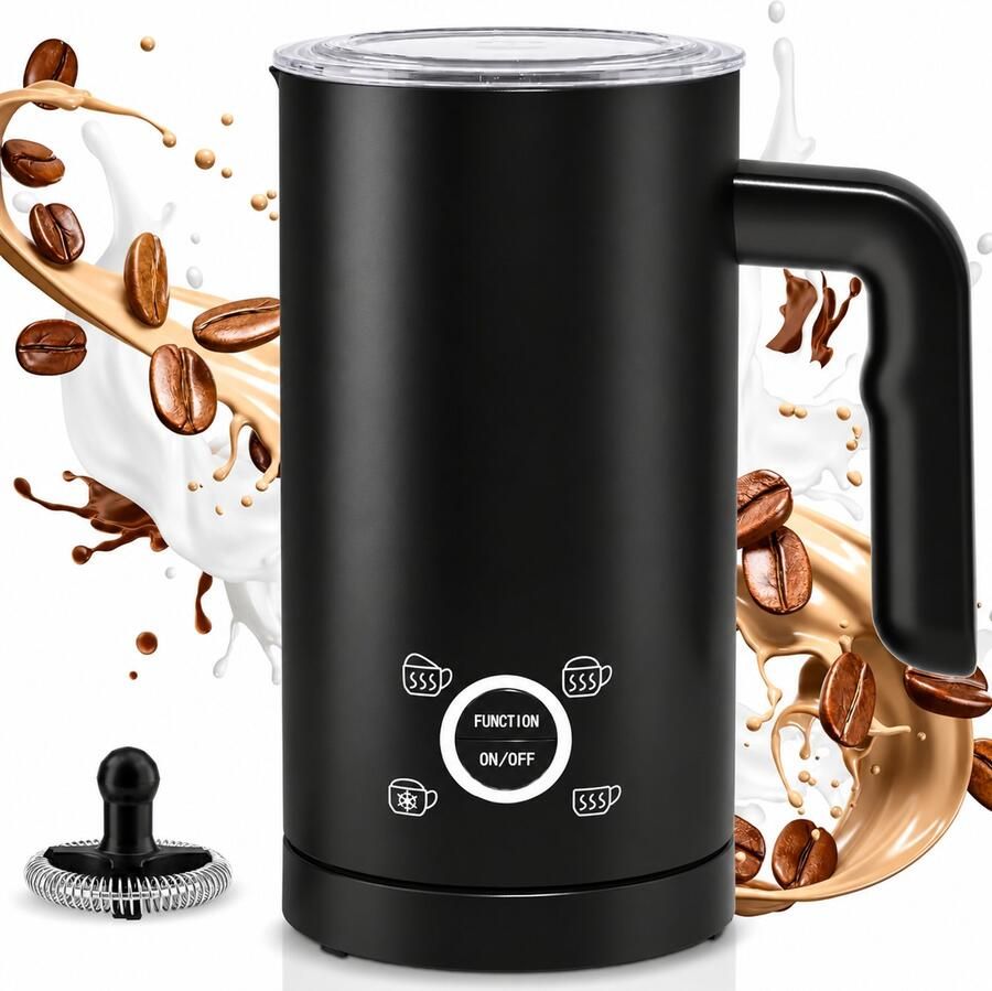 Melkopschuimer 4-in-1 – Elektrisch 500W – Warm & Koud Opschuimen – Stil en Automatisch – 300 ml