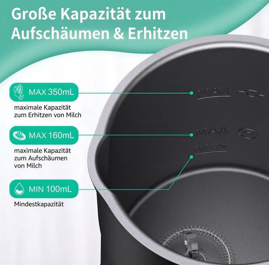 Melkopschuimer 4-in-1 Roestvrijstaal Warm en koud Perfect voor cappuccino ShopVlot