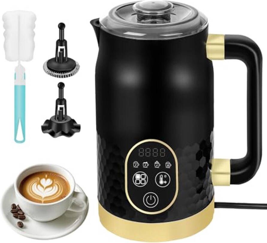 Melkopschuimer 4-in-1 voor cappuccino latte en warme chocolademelk met temperatuurregeling