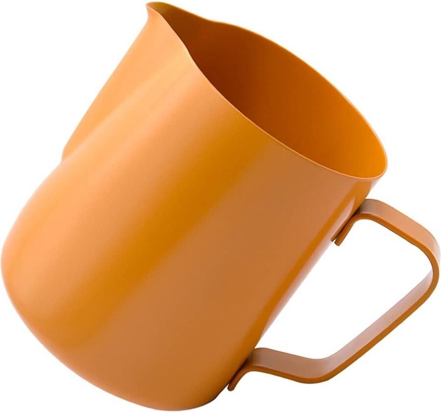 Melkopschuimer 400ML Voor Latte Art en Cappuccino Geel