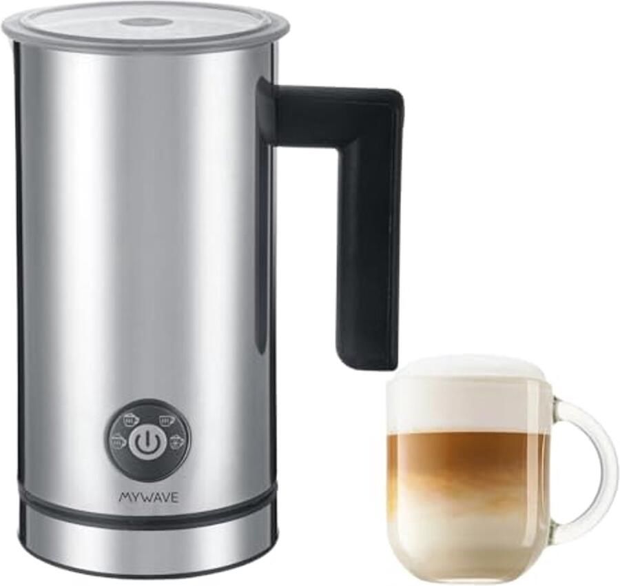 Melkopschuimer 500 W Voor Perfect Schuim Verwarmen en Opschuimen 3 Warmtestanden en 1 Koude Stand Elektrische Opschuimer voor Koffie en Smoothies