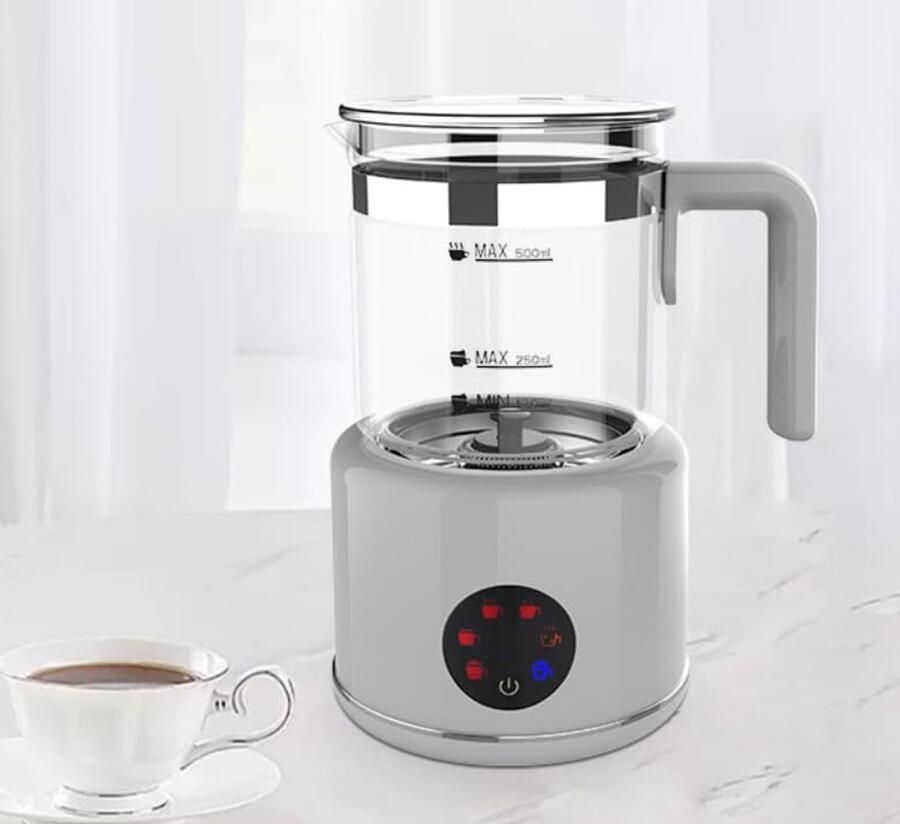 Melkopschuimer 6-in-1 600 W 500 ml inductie visueel glas perfect voor koffie en cappuccino ShopVlot