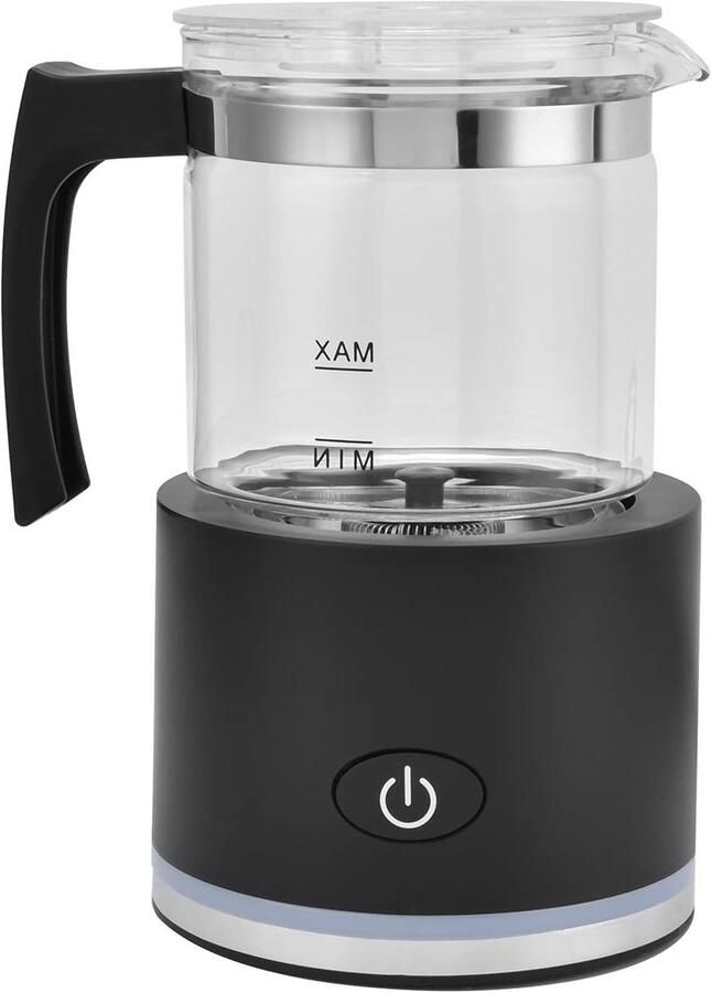 Melkopschuimer Automatische opschuimer Warme Koude Dranken Stille Schuim Technologie 700ml Cup Glas Zwart