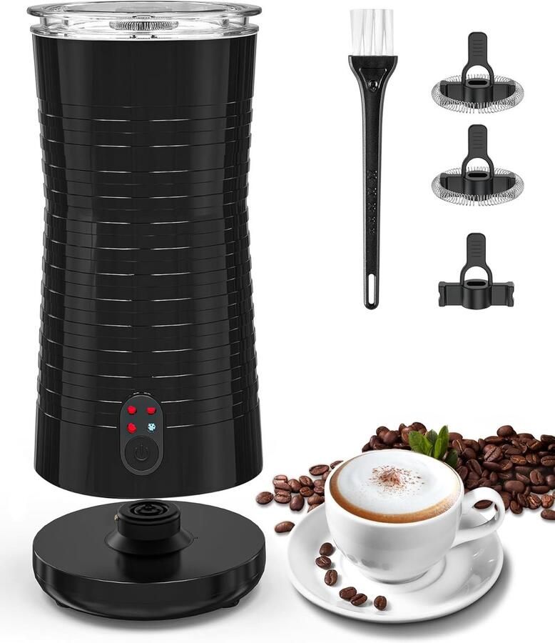 Melkopschuimer Automatische opschuimer Warme dranken maken 4 functies in 1 240ml capaciteit Zwart