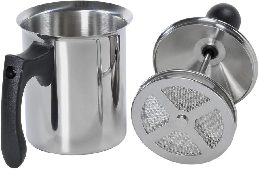 Melkopschuimer dubbele filter roestvrij staal 18 10 kopjes 3 cl 40