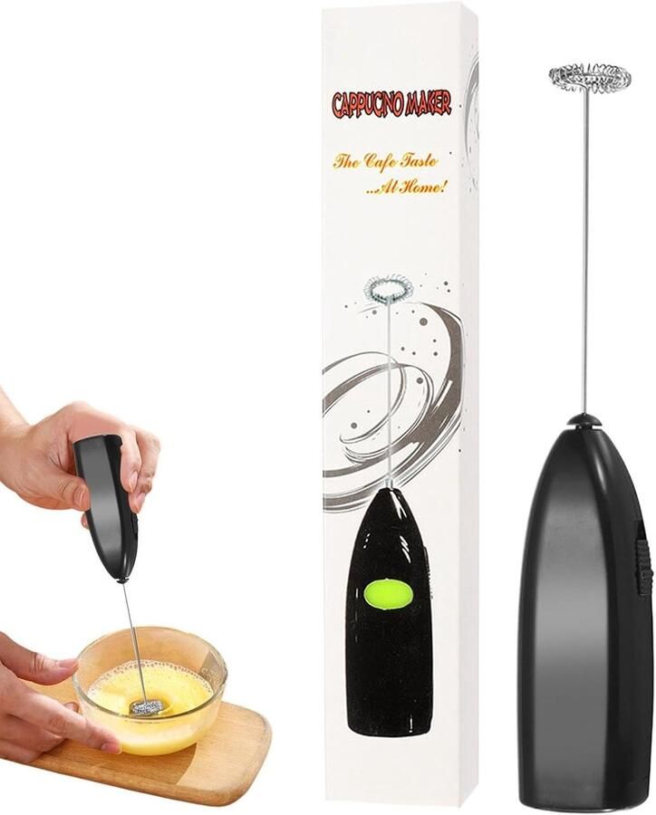 Melkopschuimer Eierklopper Dranken Maken Krachtige Motor 20 cm Zwart