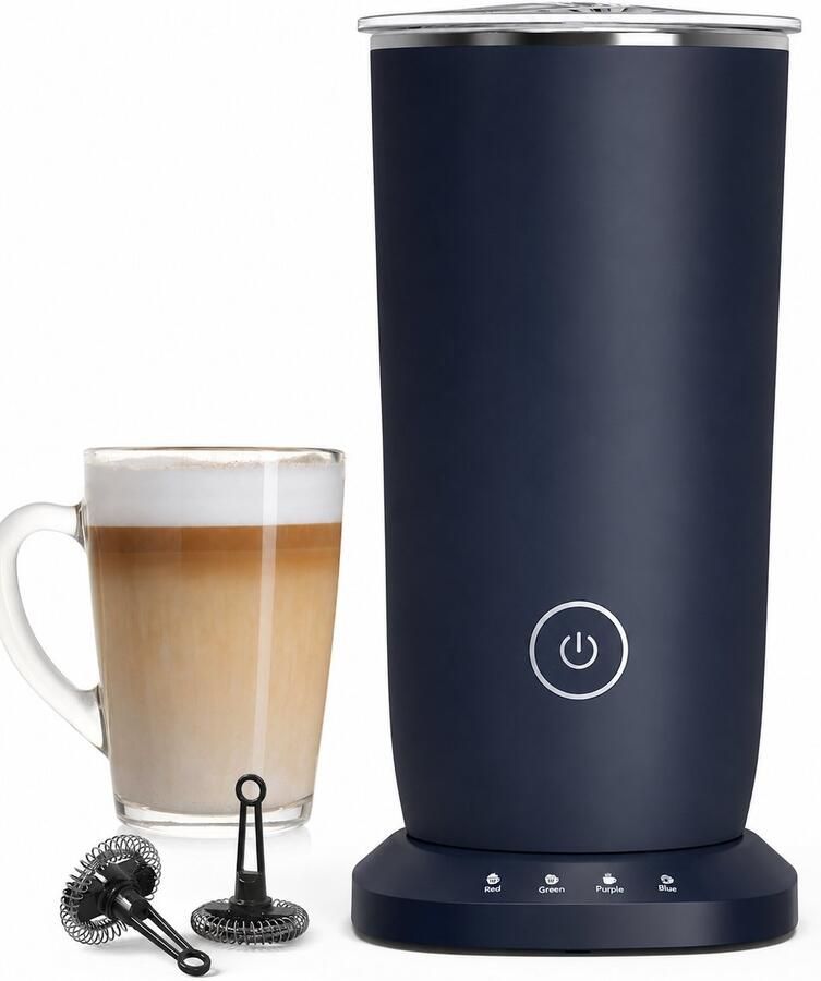 Melkopschuimer Elektrisch 4-in-1 – Warm en Koud Schuim 240 ml 500W en Automatische Uitschakeling