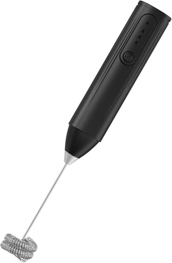 Melkopschuimer Elektrisch Draadloze Mixer Koffie Bereiden 3 Snelheden Instelbaar 22 cm Zwart