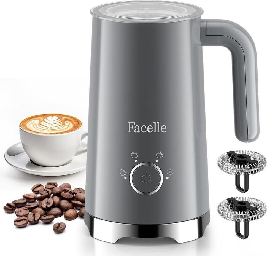 Melkopschuimer Elektrisch Koffie Accessoire Luxe Koffie Maken Automatische Functie 300 ml Grijs