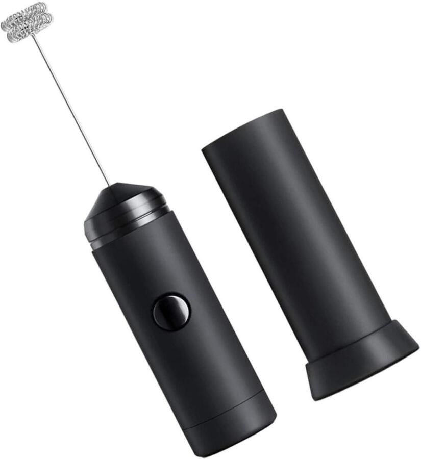 Melkopschuimer Elektrisch Koffie Mixer Handmatig Snel Schuim Maken Draagbaar Ontwerp 21 x 4.5 cm Zwart