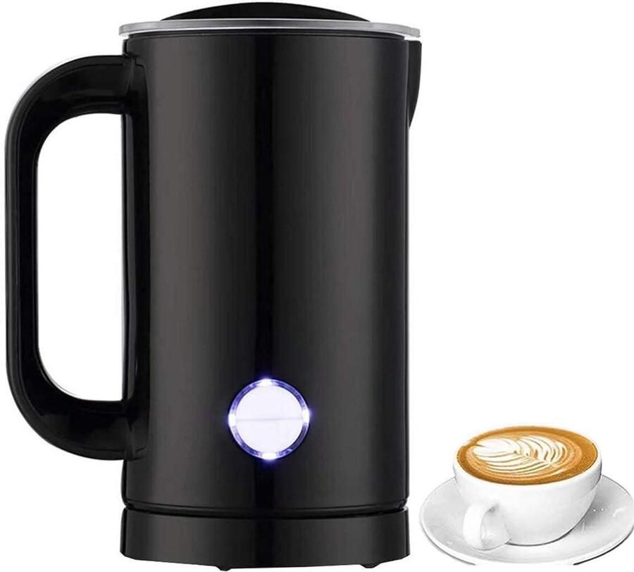 Melkopschuimer Elektrisch Koffie Opschuimer Warme Koude Drankjes Ultrabestendig Ontwerp 200 ml Zwart