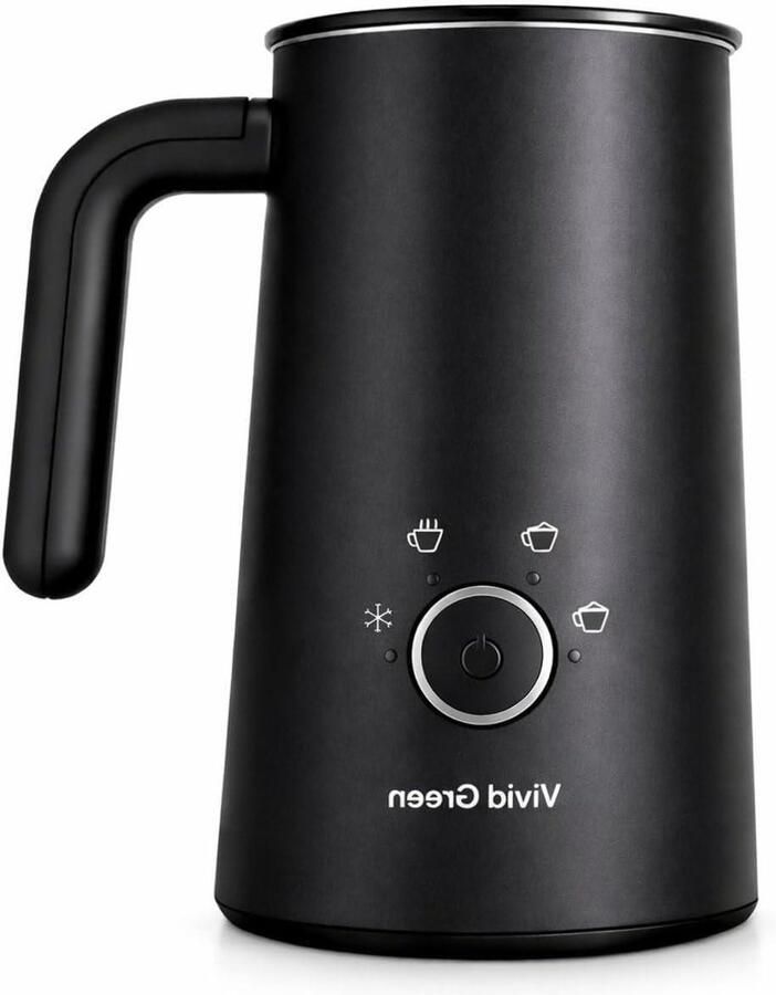 Melkopschuimer Elektrisch Opschuimer Automatisch Barista Koffie Maken 4-in-1 Functionaliteit 350ml Zwart