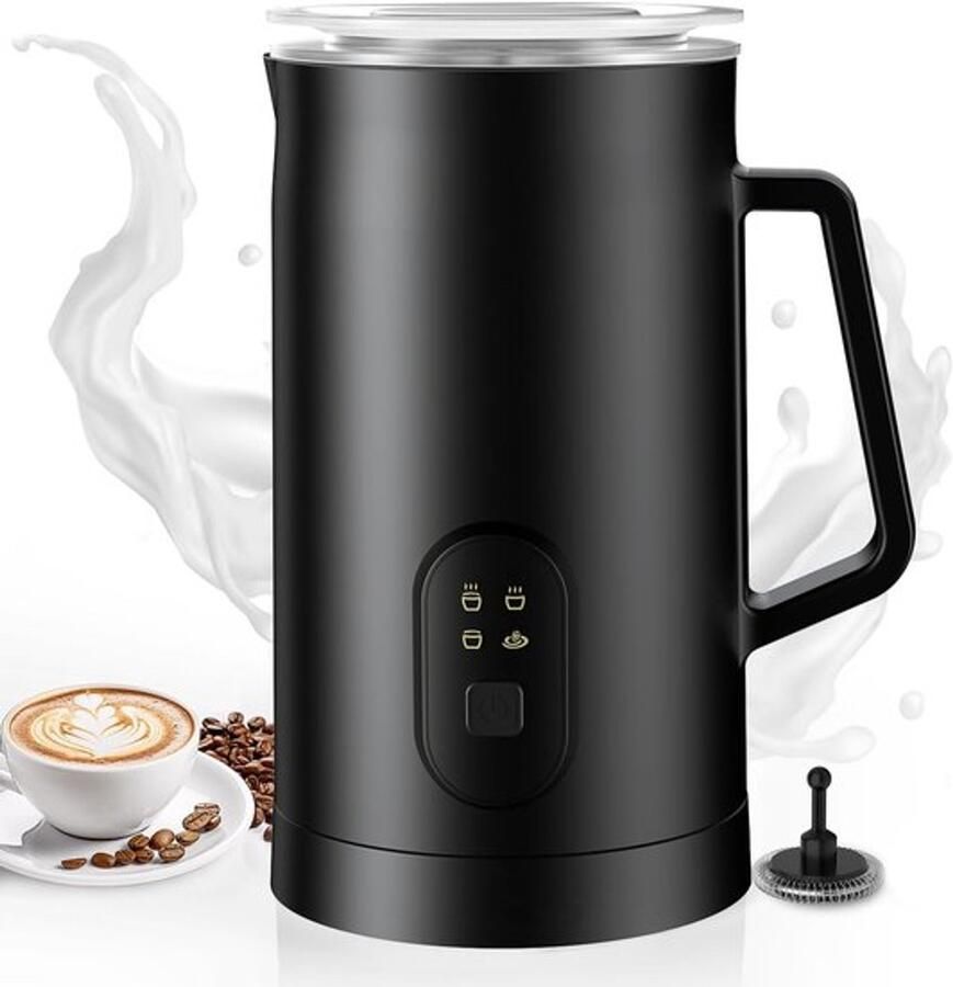 Melkopschuimer Elektrische Melkschuimer 4-in-1 Professionele Automatische Schuimmaker Roestvrij Staal Warm Koud Opschuimen Voor Lattes Cappuccino'S En Warme Chocolademelk Ideaal Voor Thuis En Op Kantoor