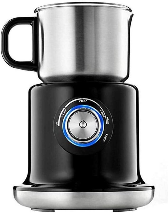 Melkopschuimer Elektrische Melkstomer Koffieopschuimer 700Ml Melkopschuimer Stalen Vaatwasmachinebestendig Verwijderbare Melkkan met Strix Temperatuurregeling 109