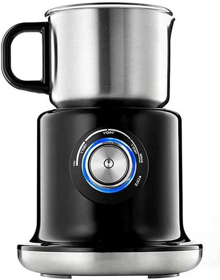 Melkopschuimer Elektrische Melkstomer Koffieopschuimer 700Ml Melkopschuimer Stalen Vaatwasmachinebestendig Verwijderbare Melkkan met Strix Temperatuurregeling 109