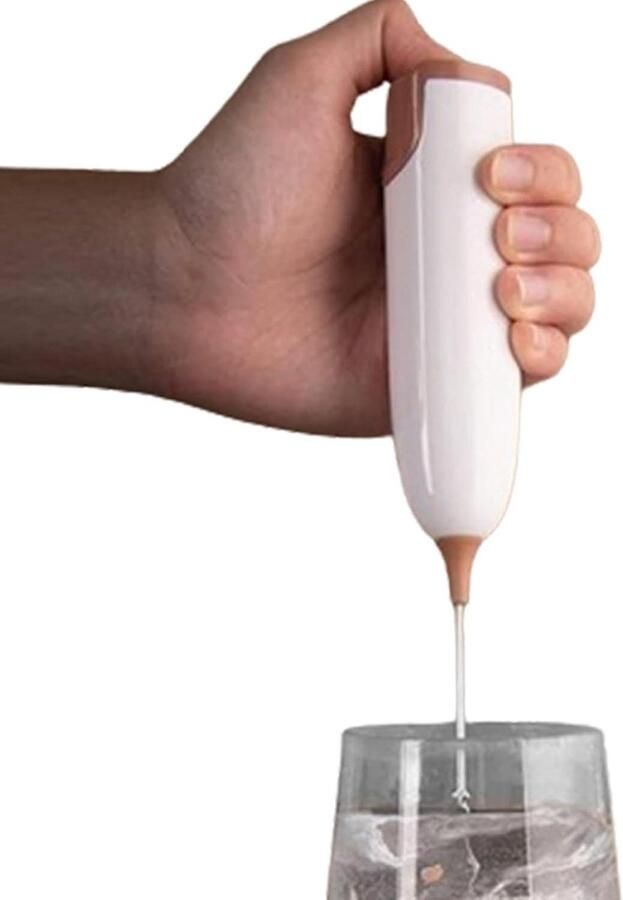 Melkopschuimer Elektrische Mixer Koffie Maken Roestvrijstalen Kop 23.5 cm Wit