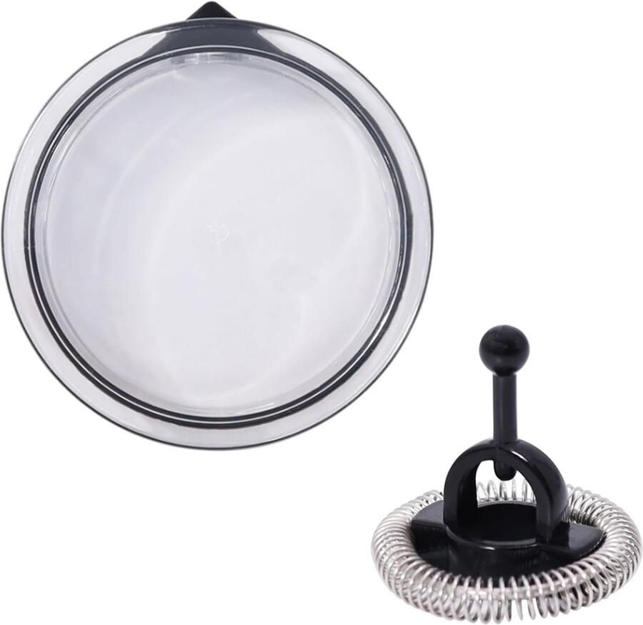 Melkopschuimer Garde Reserveonderdelen Set Perfect Melkschuim Vaatwasmachinebestendig Materiaal Zwart